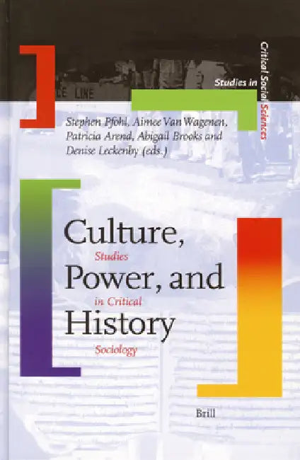 Culture, Power, and History: Studies in Critical Sociology by Abigail Brooks, Denise Leckenby, Stephen J. Pfohl