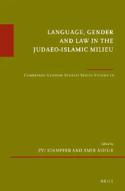Language, Gender and Law in the Judaeo-Islamic Milieu: Cambridge Genizah Studies Series, Volume 10 by Zvi Stampfer, Amir Ashur