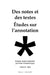 Des notes et des textes; études sur l'annotation by Franc Schuerewegen