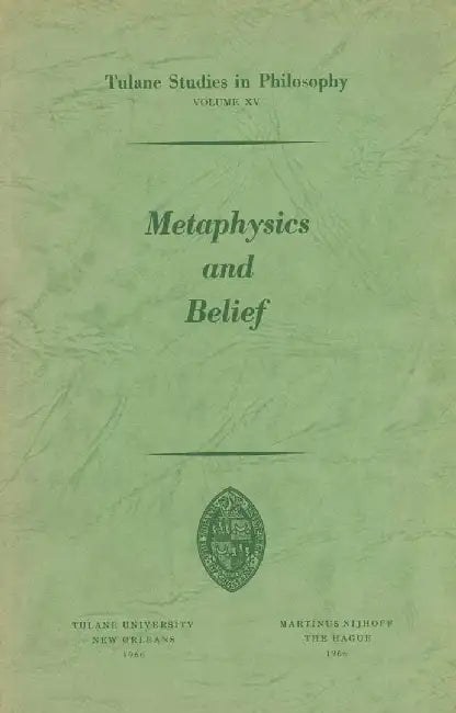 Metaphysics and Belief by Fr Merlan