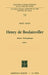 Henry de Boulainviller Tome II: 0euvres Philosophiques by Renée Simon