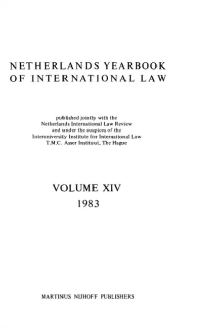 Netherlands Yearbook Of International Law, 1983 by T. M. C. Asser Instituut