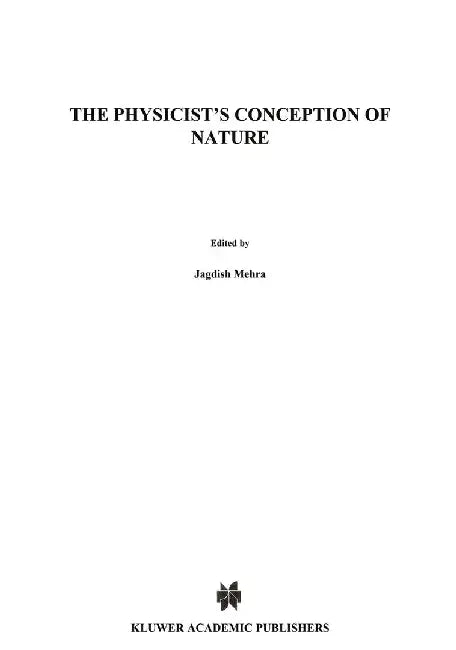 The Physicist's Conception of Nature by Jagdish Mehra