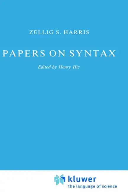 Papers on Syntax by Z. Harris