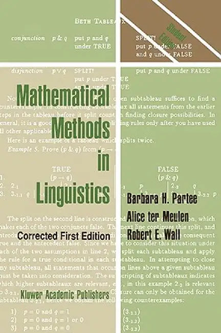Mathematical Methods in Linguistics by Barbara B. H. Partee