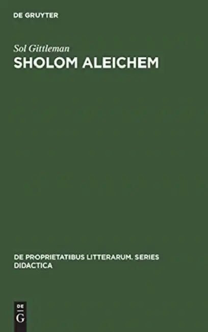 Sholom Aleichem: A Non-Critical Introduction by Sol Gittleman