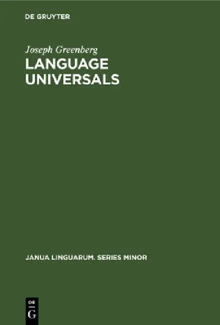 Language Universals by Joseph Greenberg