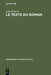 Le Texte du Roman by Julia Kristeva