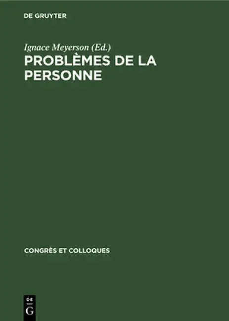Problèmes de la Personne by Ignace Meyerson