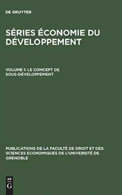 Le concept de sous-développement by de Gruyter