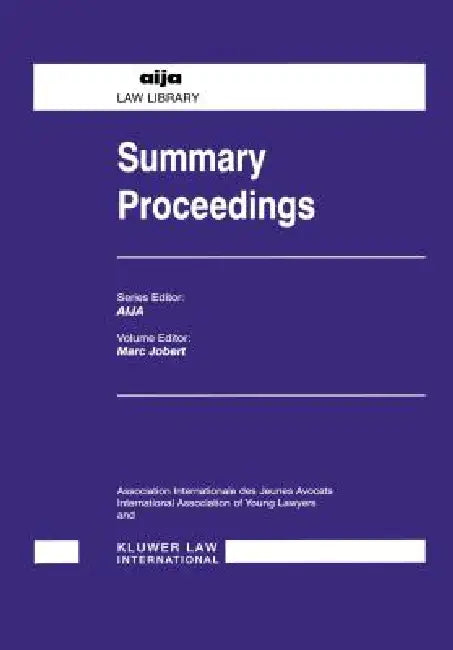 Summary Proceedings by Marc Jobert