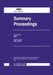 Summary Proceedings by Marc Jobert