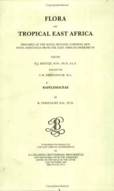 Flora of Tropical East Africa - Rafflesiaceae (1998) by Verdcourt Bernard