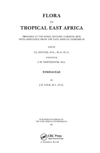 Flora of Tropical East Africa - Xyridaceae (1999) by Lock J. M.