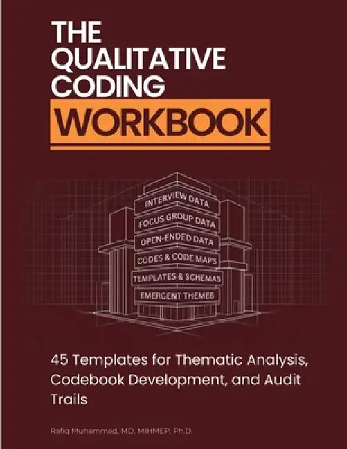 The Qualitative Coding Workbook: 45 Templates for Thematic Analysis, Codebook Development, and Audit Trails by Rafiq Muhammad