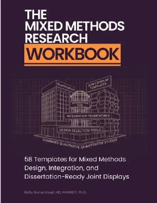 The Mixed Methods Research Workbook: 58 Templates for Mixed Methods Design, Integration, and Dissertation-Ready Joint Displays by Rafiq Muhammad