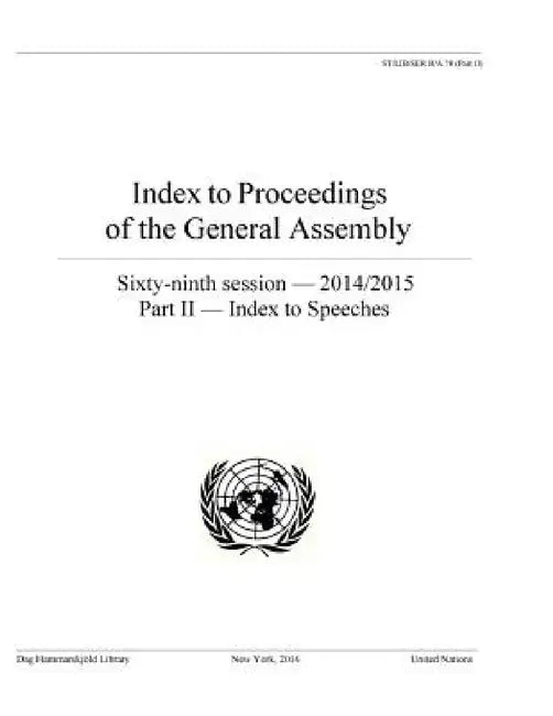 Index to Proceedings of the General Assembly 2014/2015: Part II - Index to Speeches by Department of Public Information