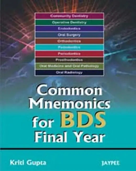 Common Mnemonics For Bds Final Year (9789350250624) by Kriti Gupta ...