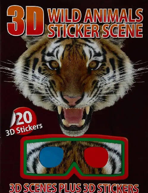 3D Wild Animals Sticker Scene
