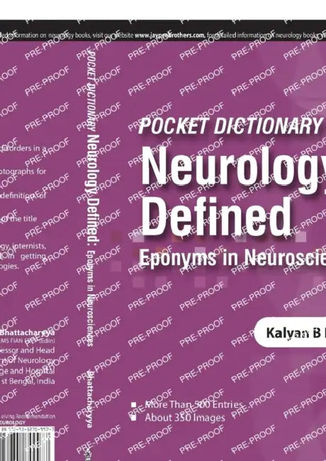Pocket Dictionary Neurology Defined: Eponyms in Neurosciences by Kalyan B Bhattacharyya
