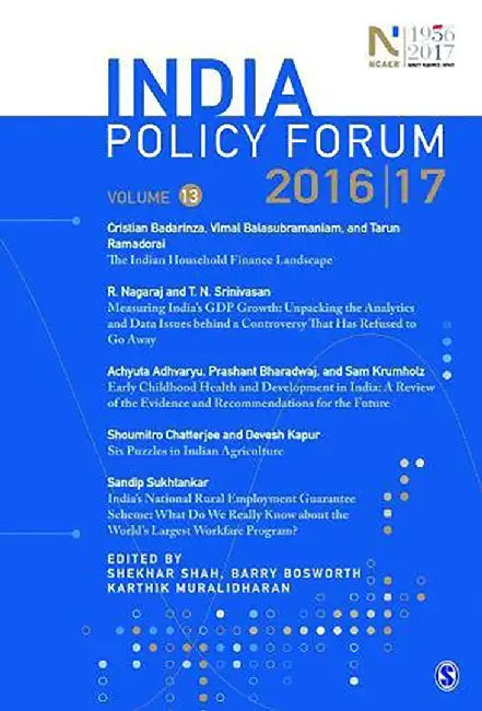 India Policy Forum 2016–17: Volume 13 by Barry Bosworth, Karthik Muralidharan
