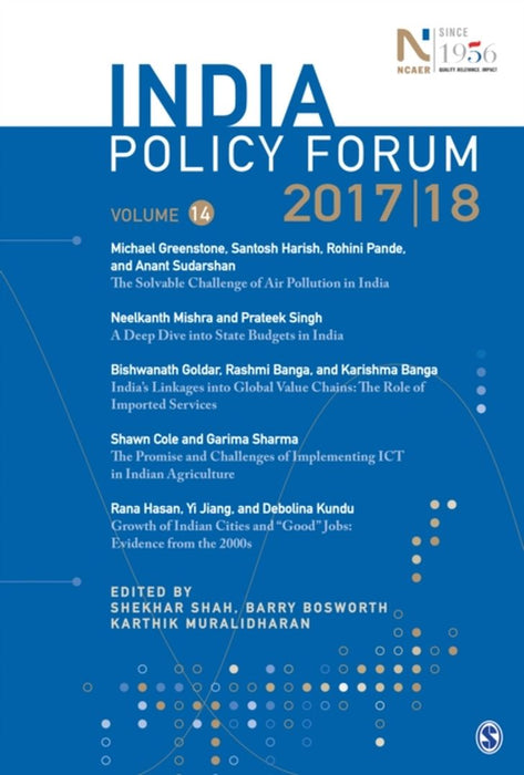 India Policy Forum 2017-18 by Shah