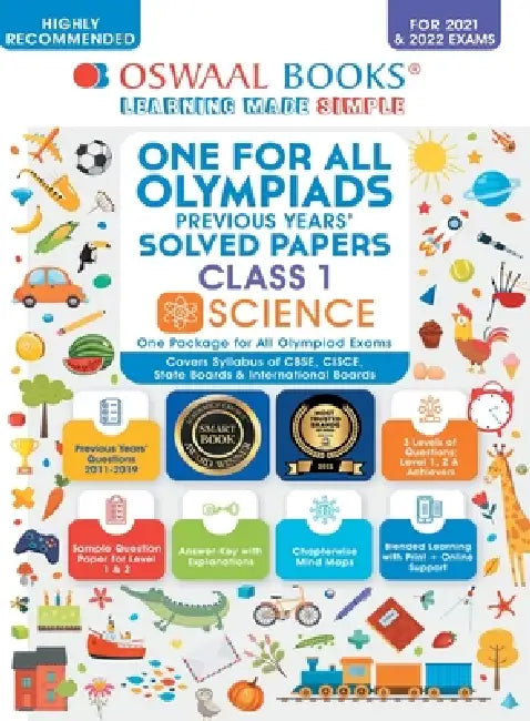 Oswaal One for All Olympiad Previous Years' Solved Papers, Class-1 Science Book (For 2021-22 Exam) by Oswaal Editorial Board