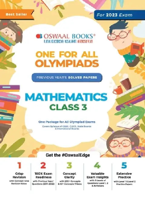 Oswaal One For All Olympiad Previous Years' Solved Papers, Class-3 Mathematics Book (For 2022-23 Exam) by Oswaal Editorial Board
