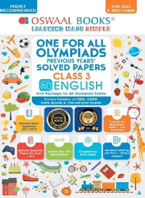Oswaal One for All Olympiad Previous Years' Solved Papers, Class-3 English Book (For 2021-22 Exam) by Oswaal Editorial Board