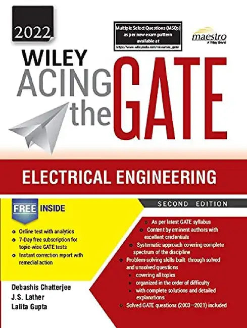 Wiley Acing the GATE: Electrical Engineering, 2ed, 2022 by Debashis Chatterjee, J. S. Lather, Lalita Gupta