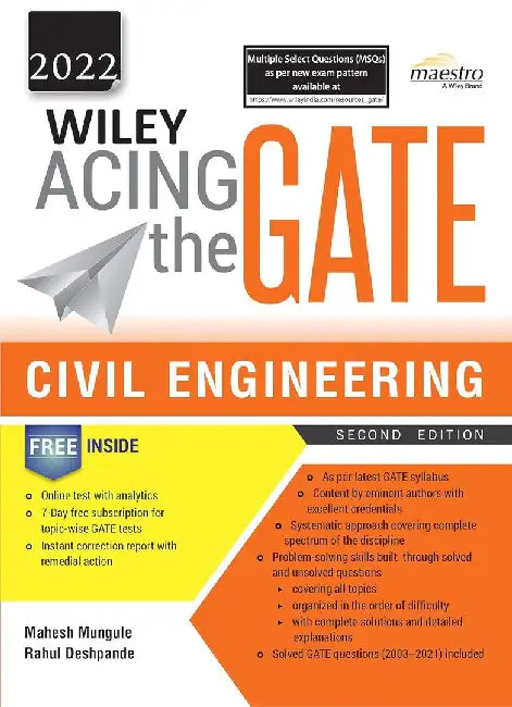 Wiley Acing the GATE: Civil Engineering, 2ed, 2022 by Mahesh Mungule, Rahul Deshpande