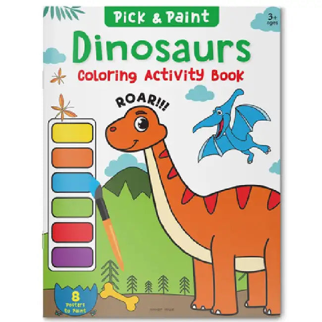 Dinosaurs: Pick and Paint Coloring Activity Book by Wonder House Books