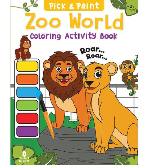 Pick and Paint Coloring Book: Zoo World by Wonder House Books