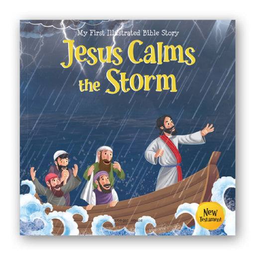 Jesus Calms the Storm - English Popular Stories from Bible Easy to Understand Children Books with Pictures Child-Friendly Content Bold Text Beginner B by Wonder House Books