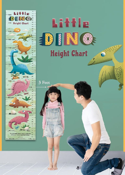Little Dino Height Chart: Growth Chart With Measuring Ruler and Stick-on Tape by Wonder House Books