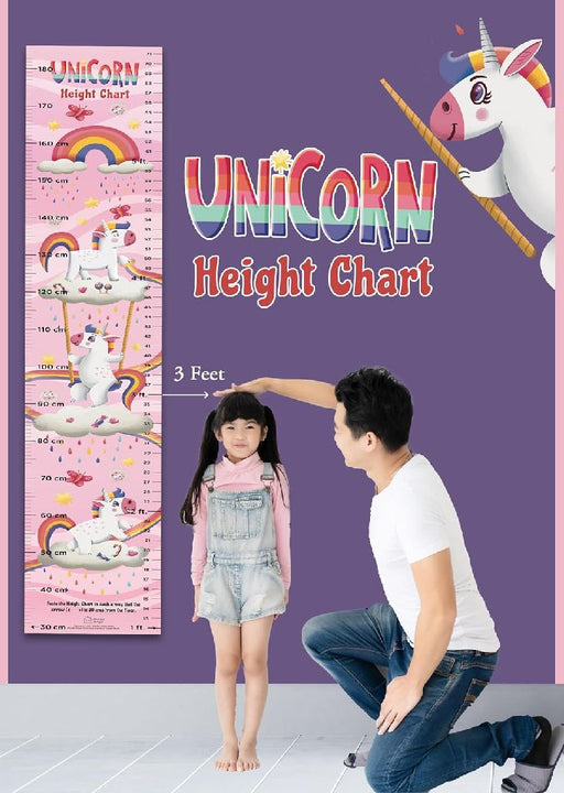 Unicorn Height Chart: Growth Chart With Measuring Ruler and Stick-on Tape by Wonder House Books