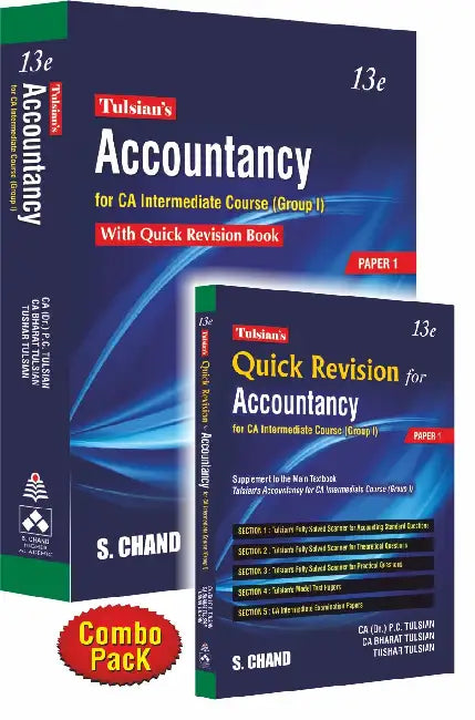 Tulsian’s Accountancy for CA Intermediate Course (Group I): With Quick Revision Book [PAPER 1] (Combo Pack) by P C Tulsian