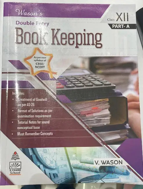 Wason's Double Entry Book Keep_XII_A_202 by V. Wason