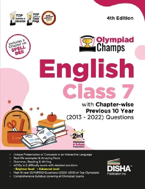 Olympiad Champs English Class 7 with Chapter-wise Previous 10 Year (2013 - 2022) Questions 4th Edition Complete Prep Guide with Theory, PYQs, Past & P by Disha Experts