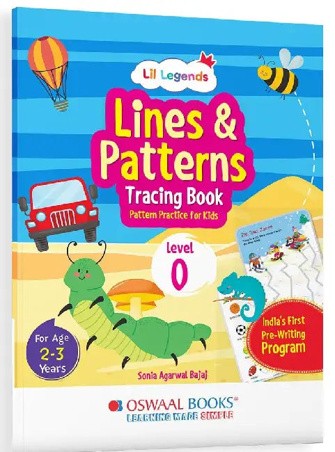 Oswaal Lil Legends lines Patterns Tracing Book Level 0 by Oswaal Editorial Board
