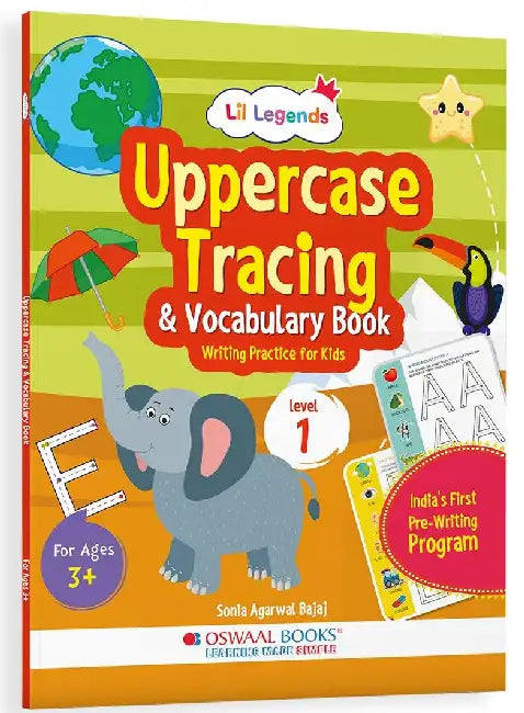 Oswaal Lil Legends Uppercase Tracing Vocabulary Book Level 1 by Oswaal Editorial Board