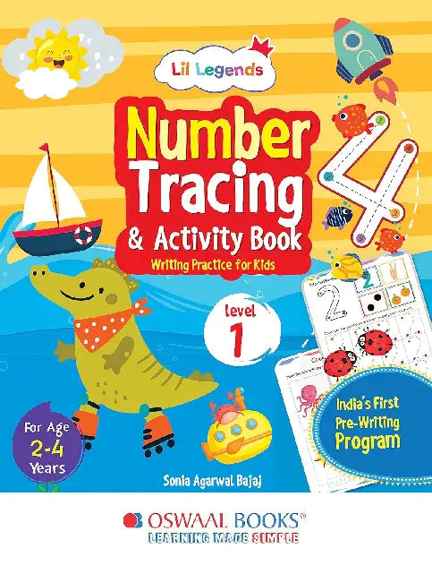 Oswaal Lil Legends Number Tracing Activity Book Level 1 by Oswaal Editorial Board