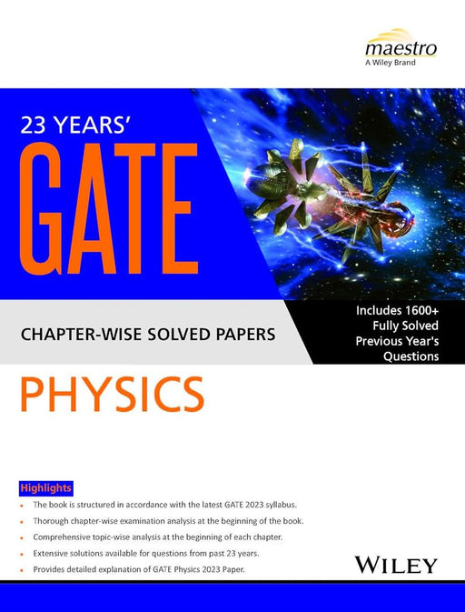 23 Years' Gate Physics Chapter-Wise Solved Papers (2000-2023) by Wiley India