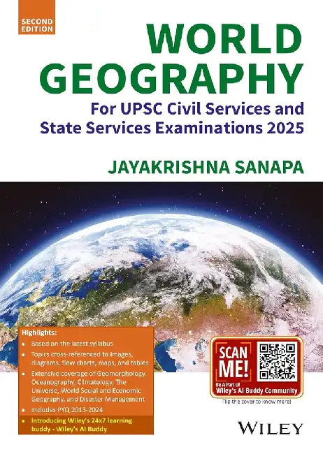 World Geography, 2nd: For UPSC Civil Services and State Services Examinations by Jayakrishna Sanapa