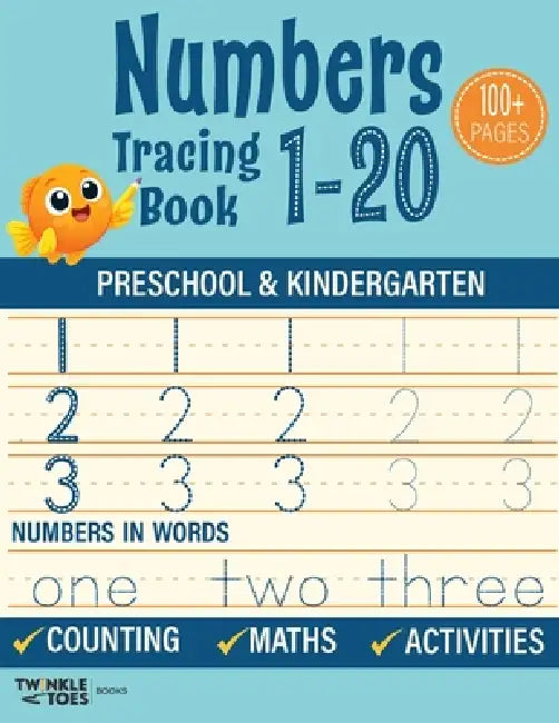 Numbers Tracing Book 1 - 20: Fun Number Tracing, Counting & Early Math Activities for Preschool & Kindergarten Ages 3-5 by Aijaz Amirani, Twinkle Toes