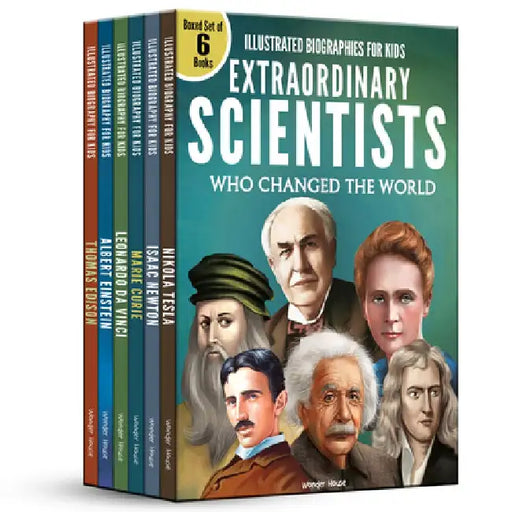 Illustrated Biography for Kids: Extraordinary Scientists Who Changed the World: Set of 6 Books by Wonder House Books