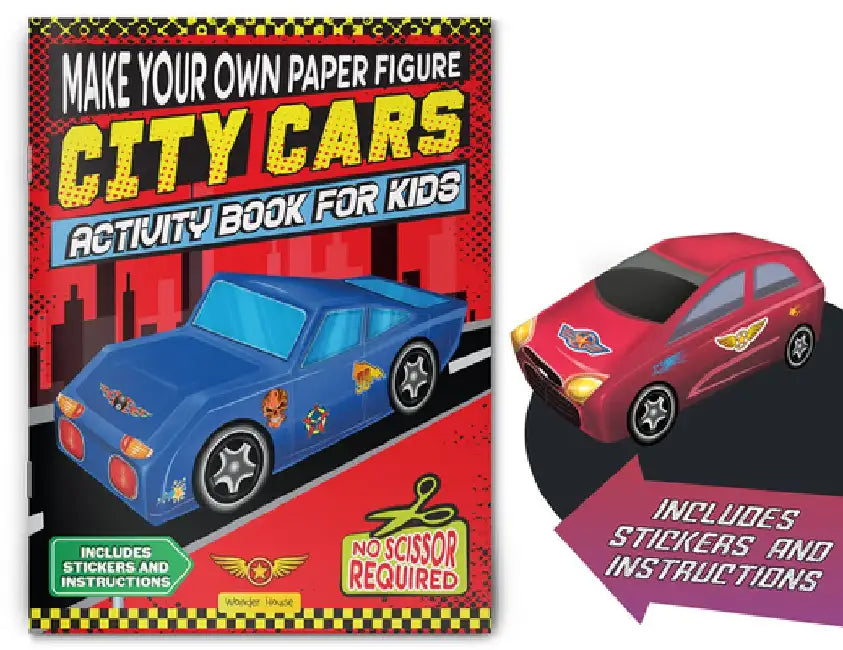 Make Your Own Paper Figure - City Cars (Activity Book for Kids) by Wonder House Books