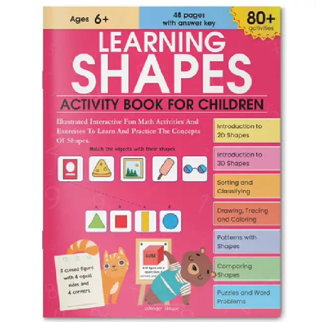 Learning Shapes Activity Book for Children by Wonder House Books