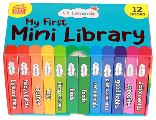 Oswaal Lil Legends Mini Library Volume 2 | Box Set of 12 Early Learning Board Books for Kids | Baby Animals, Foods, Clothes, Toys, Good Habits, Opposites & More | Ages 0–4 Years by Oswaal Editorial Board