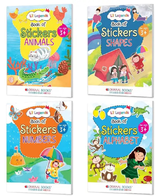 Oswaal Lil Legends Book Of Stickers For Kids Age 3 To Learn About Shapes Numbers Animals And Alphabets by Oswaal Editorial Board